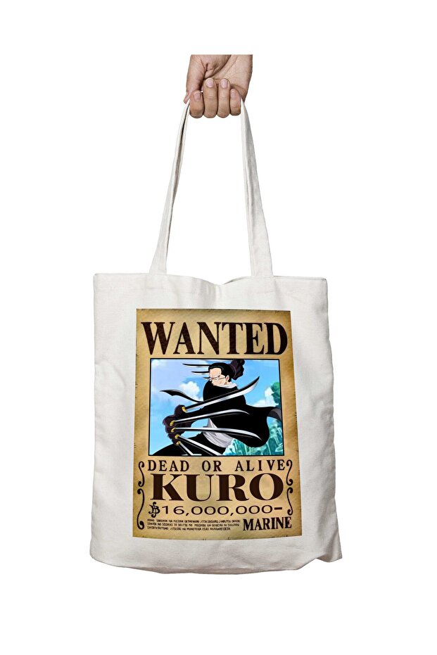 Wanted Kuro Anime - حقيبة قابلة للغسل مطبوعة على الجانبين
