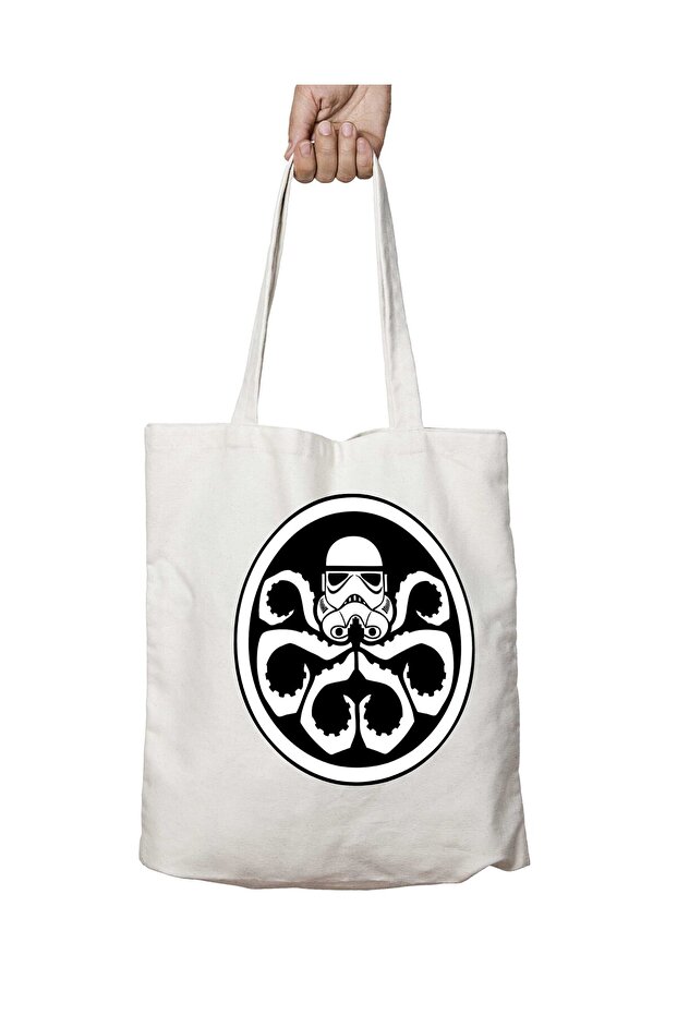 Star Wars Hydra Storm Trooper Logo Two-Sided Permanent Printed Washable School Beach Shoulder Tote Bag