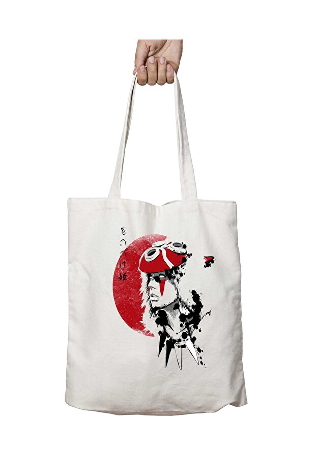 Red Sun Princess Mononoke - حقيبة مطبوعة قابلة للغسل على الجانبين
