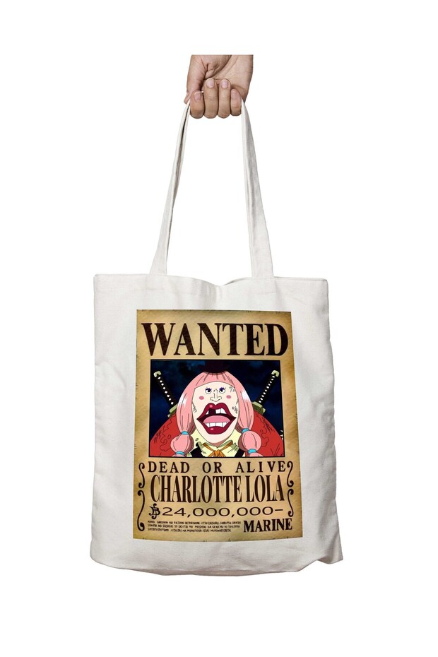 Wanted Charlotte Lola Anime Two-Sided Permanent Printed Washable School Beach Shoulder Tote Bag