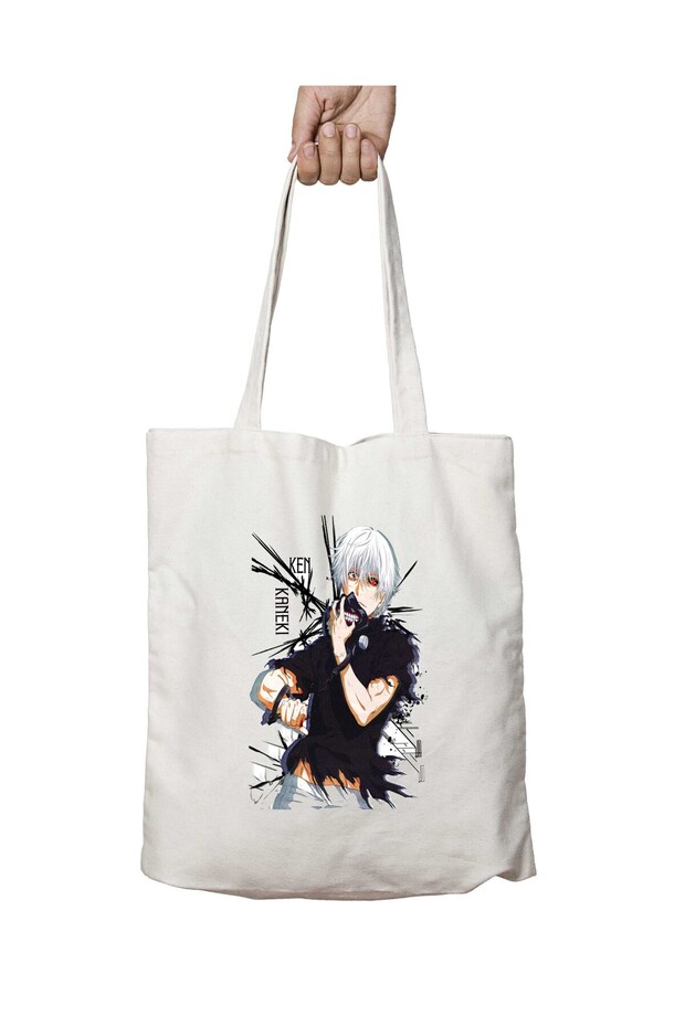 Tokyo Ghoul Ken Kaneki (2) Washable School Beach Shoulder Tote Bag with Permanent Printing on Both Sides