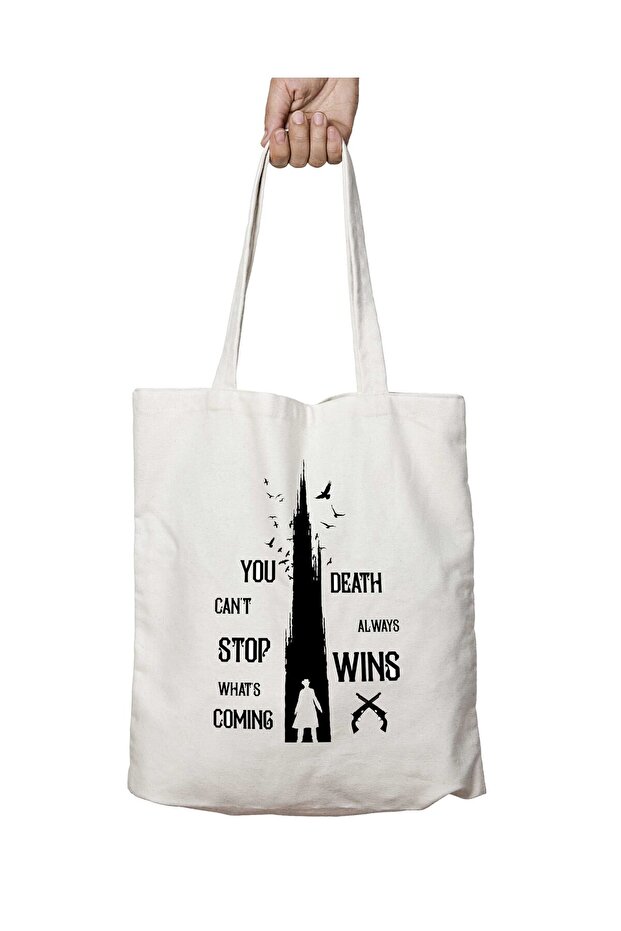 The Dark Tower Gunslinger Death Always Wins Black Two-Sided Permanent Printed Washable Bag