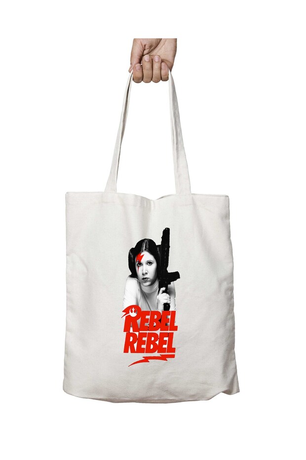 Princess Leia Rebel Rebel Star Wars Two-Sided Permanent Printed Washable School Beach Shoulder Tote Bag