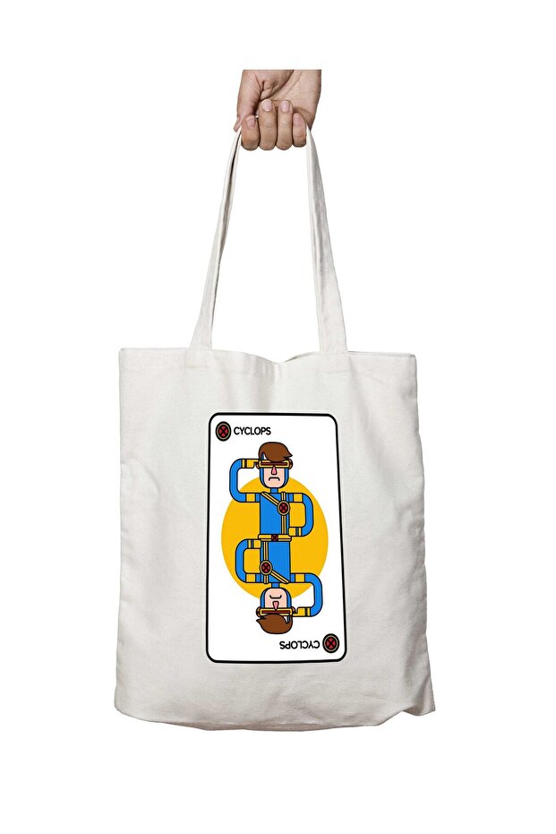 X Men cYclops PlaYing card - Two Sided Permanent Printed Washable Bag