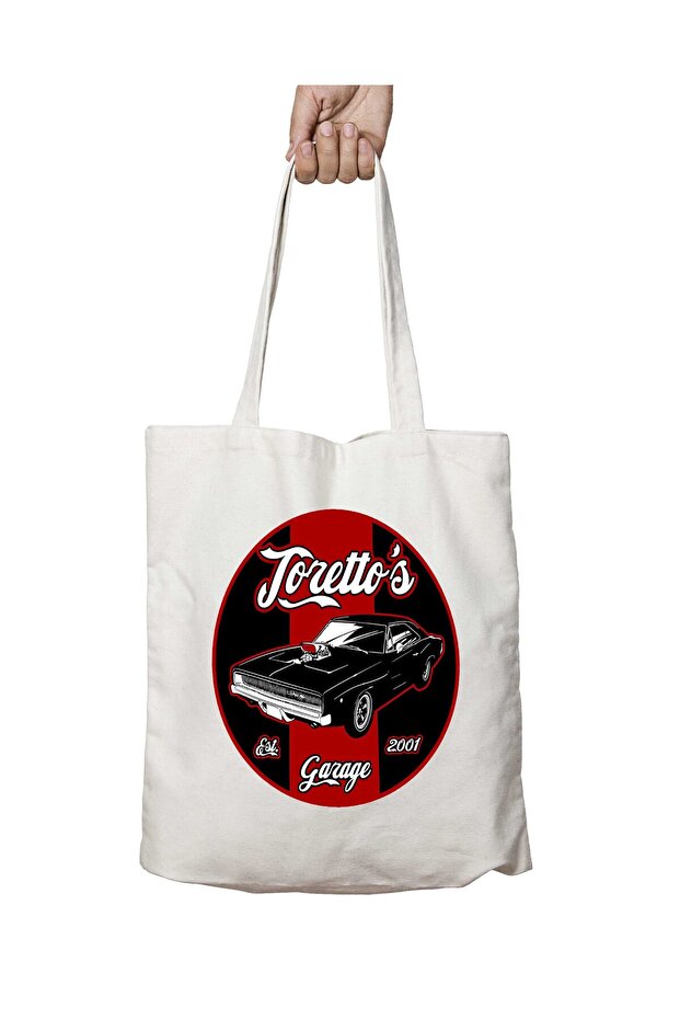Torettos Garage - Washable Two Sided Permanent Printed Bag