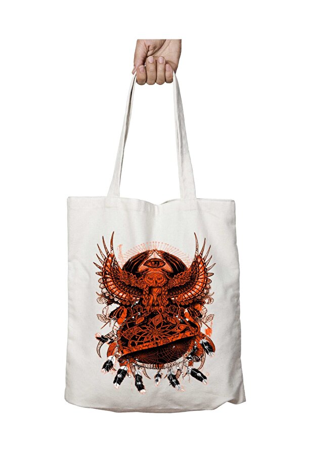 Dream Quest 2 Owl Two-Sided Permanent Printed Washable School Beach Shoulder Tote Bag