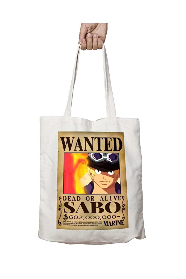 Wanted Sabo A - حقيبة قابلة للغسل بطبعات الرسوم المتحركة، تدوم على الجانبين