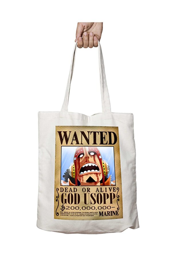 حقيبة Wanted God Usopp بنمط الرسوم المتحركة - قابلة للغسل ودائمة على الجانبين