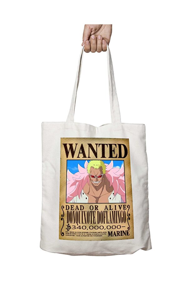Donquixote Doflamingo Anime Pattern - حقيبة كتف دائمة قابلة للغسل، مطبوعة على الجانبين
