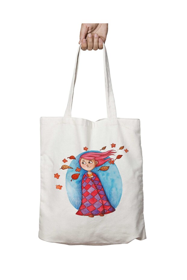 Oo Baby It's Cold Outside Two Sides Permanent Printed Washable School Beach Shoulder Cloth Bag