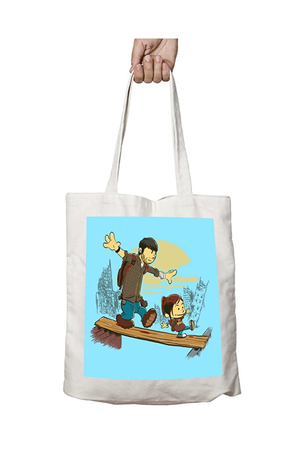 Two of Us Joel and Ellie the Last of Us Two Sides Permanent Printed Washable Bag
