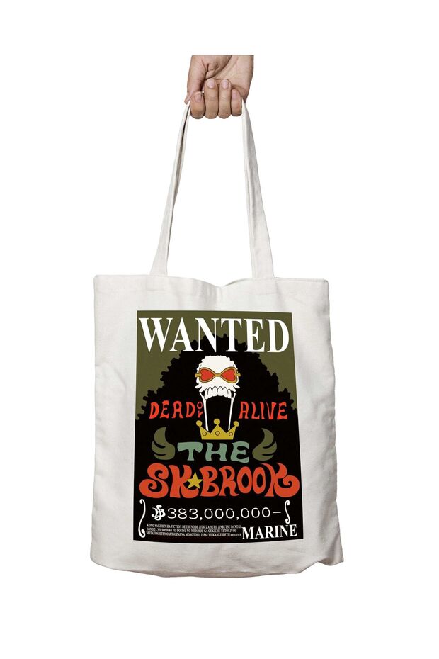 Wanted Soul King Brook Anime Two-Sided Permanent Printed Washable School Beach Shoulder Tote Bag