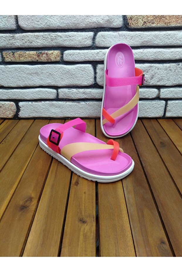 Women's Pink Non-Slip Flip-Flop Pool Beach Slippers