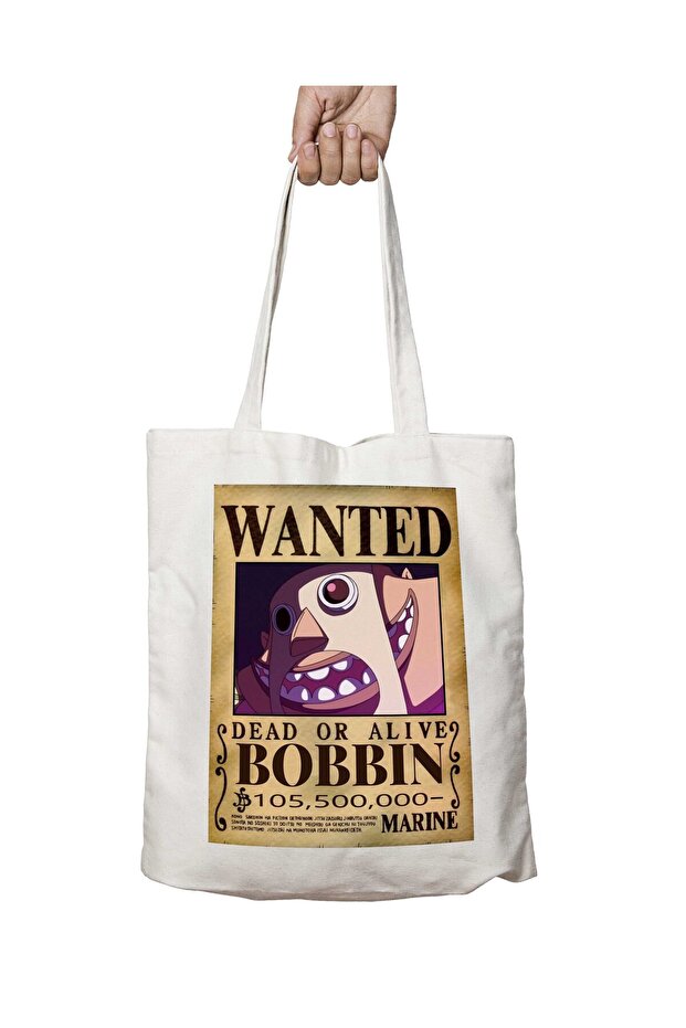 Wanted Bobbin Anime - حقيبة كتف مطبوعة على الجانبين وقابلة للغسل
