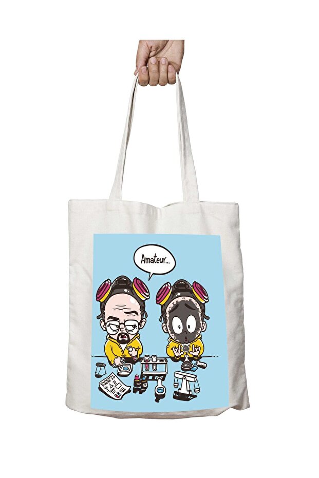 My Science Walter White and Jesse Pinkman Breaking Bad Two-Sided Permanent Printed Washable Bag