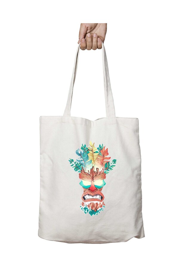 Nerdstock Uka Uka - Crash Bandicoot., Washable Bag with Permanent Print on Both Sides
