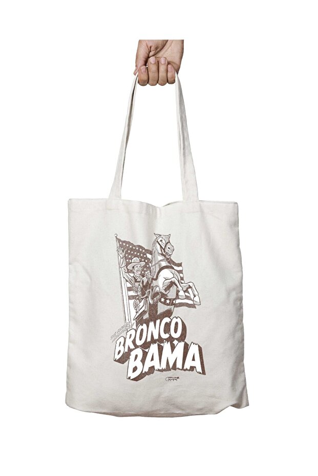 Bronco Bama's Further Adventures - حقيبة قابلة للغسل ومطبوعة على الجانبين