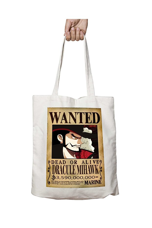 Wanted Dracule Mihawk Anime - حقيبة دائمة قابلة للغسل على الجانبين