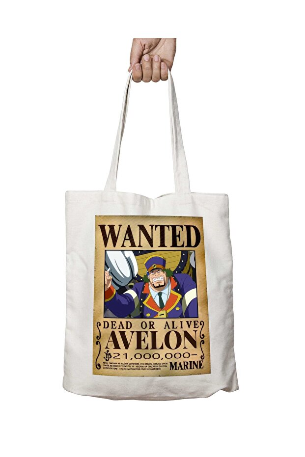 Avelon Wanted Anime - حقيبة قابلة للغسل مطبوعة على الجانبين