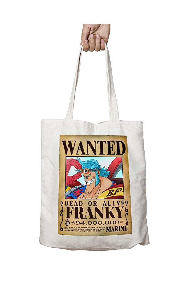 FrankY b Anime Patterned - Washable Permanent Shoulder Tote bag, for beach and School