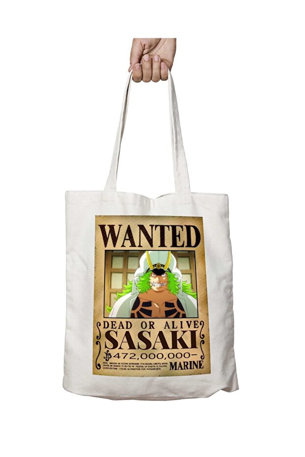 Sasaki Anime Wanted - حقيبة قابلة للغسل مطبوعة على الجانبين