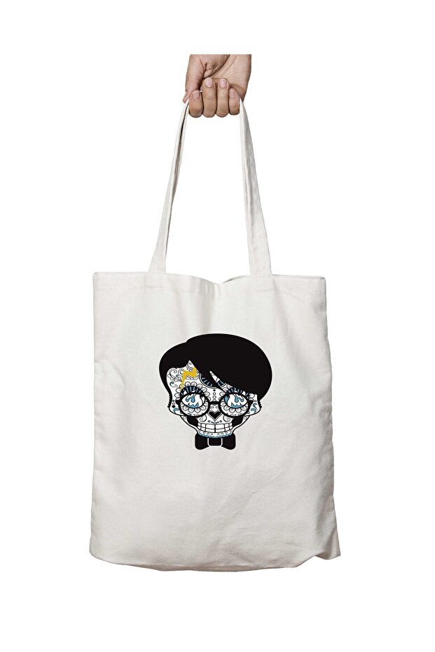 Nerd Reese Patterned - Washable and Permanent Shoulder Tote Bag