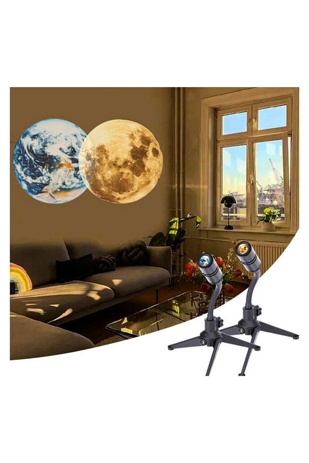Ay Projeksiyon Lambası Yatak Odası Lambası, Moon Lamp - 3
