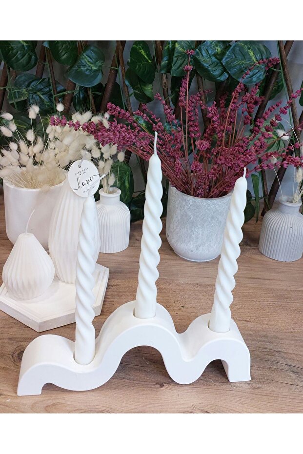 Dalgalı Şamdan Mumluk - 1