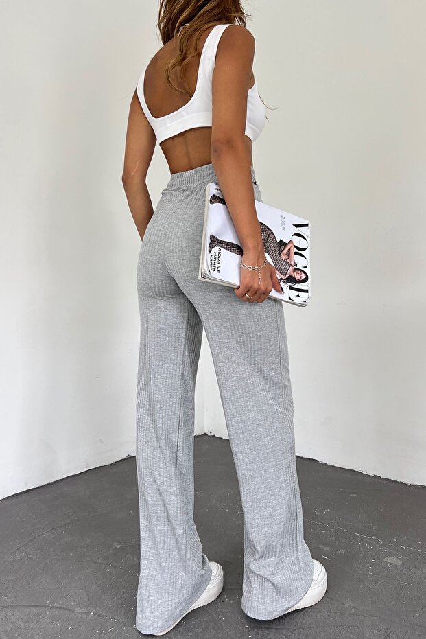 Dámske sivé košieľkové nohavice Palazzo Wicked Wicked - 6