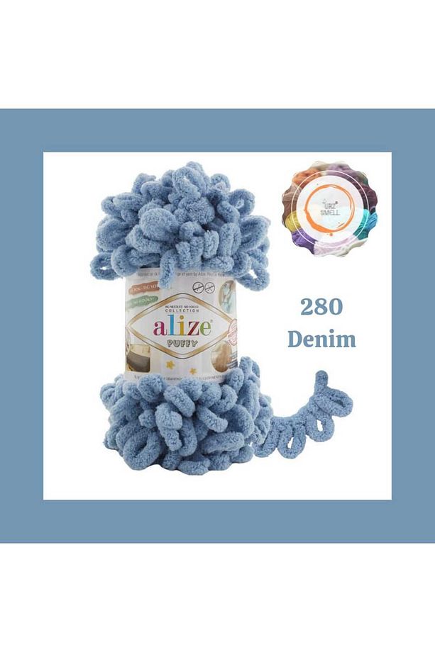 Puffy El Örgü Ipliği Büyük Ilmek (TEKLİ) - 100 Gr. 9 Mt. Parmak Ipi, Battaniye Ipi - 1