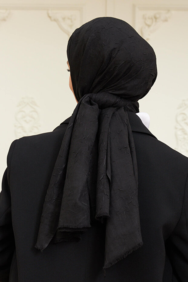 Bambu Kraş Şal Siyah - 5