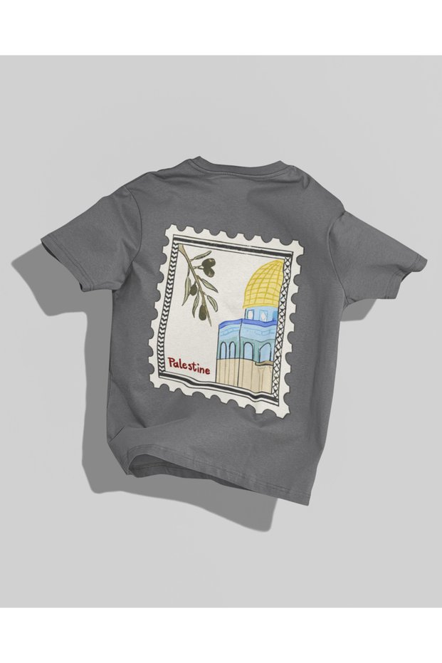 Palestine Design Back Printed High Quality Compact Unisex Oversize T-Shirt