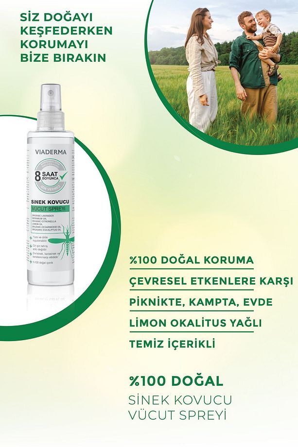 Sivrisinek Sinek Kovucu Koruyucu Vücut Spreyi Bitkisel Tüm Vücut Için Aile Boy 100 ml - 3