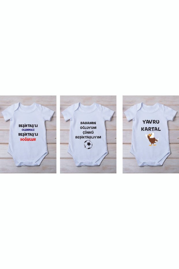 PRINTED COTTON BABY ZIBIN SET OF 3
