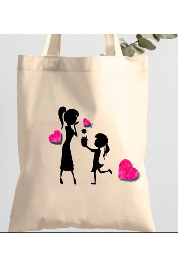 3 Raw Canvas Bags with Mother's Day Bag