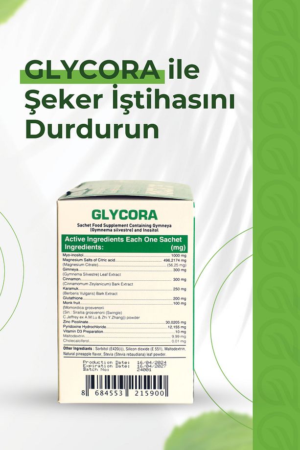 Gymnema Inositol Magnezyum Berberin Complex Ile Tatlı Isteğini Bastıran Bitkisel Gıda takviye 30adet - 7