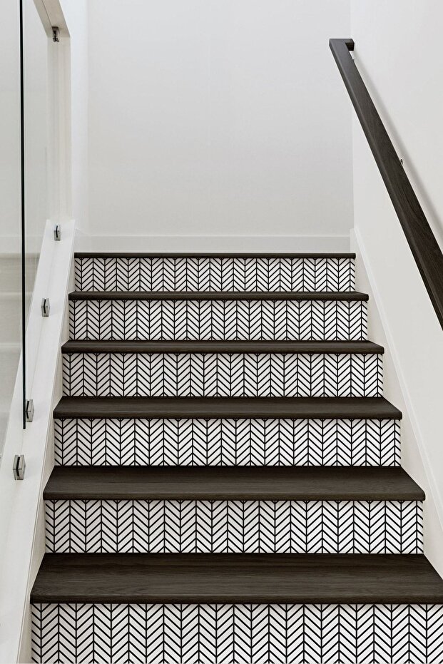 Sm359 Çizgisel Merdiven Basamak Sticker - 1