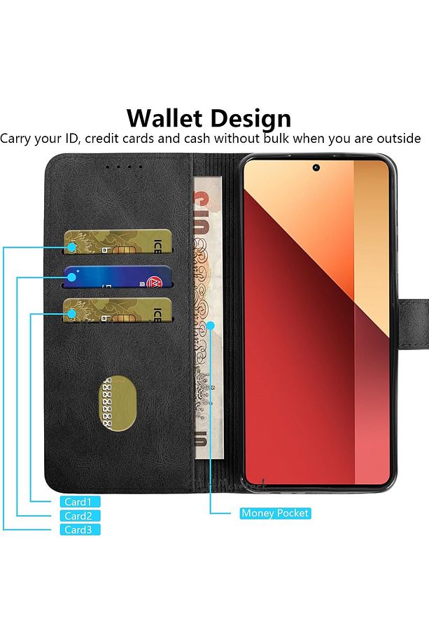 Samsung Galaxy A15 Kılıf 360 Tam Kaplar Deri Dokulu Kapaklı Cüzdan Standlı Kartvizitli Kapak - 2