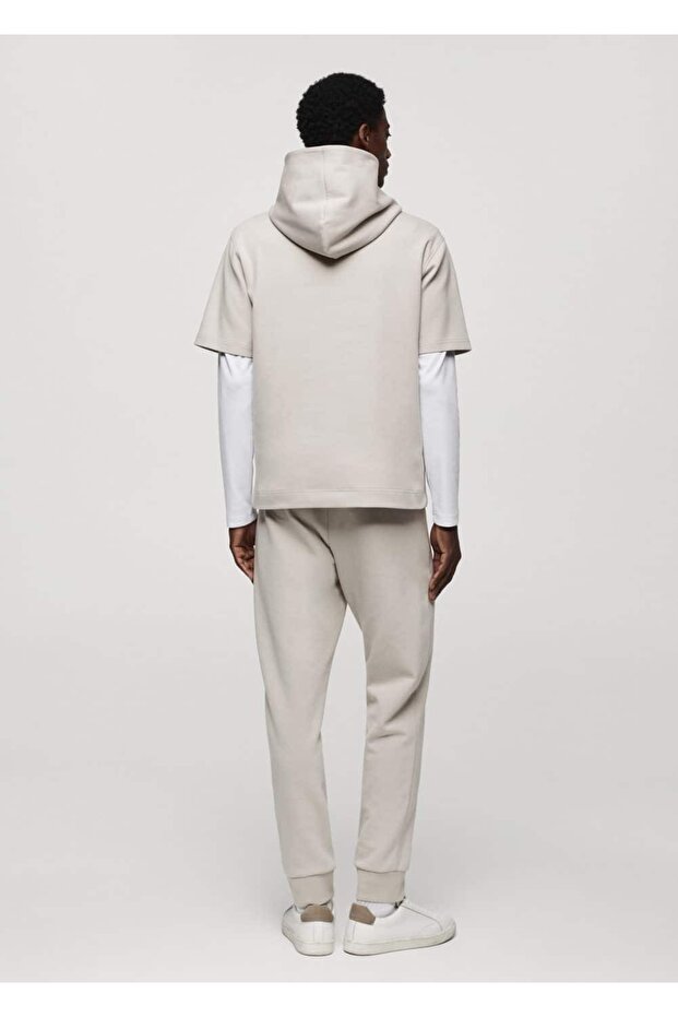 Kısa kollu kapüşonlu sweatshirt - 4