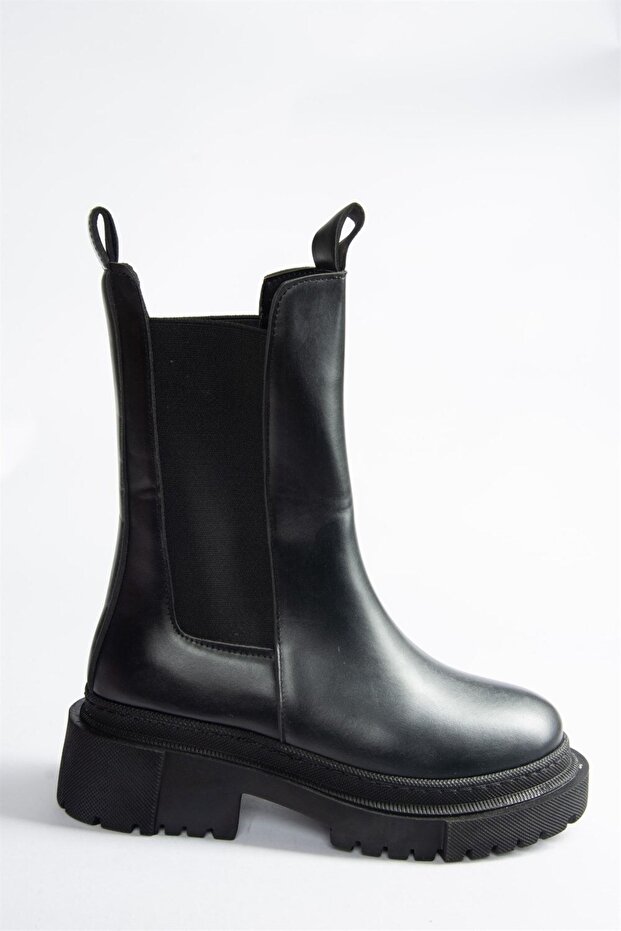 Fekete vastag talpú napi női csizma N280349009 - 5