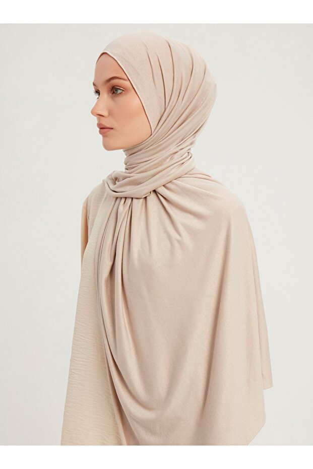 شال قطن ليكرا ممشط - حجري - 3