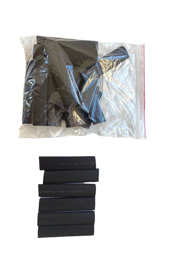 127 Adet Isı Ile Daralan Boru - Yalıtım - Şarj Kablosu Koruyucu- Makaron Set - Siyah - 1