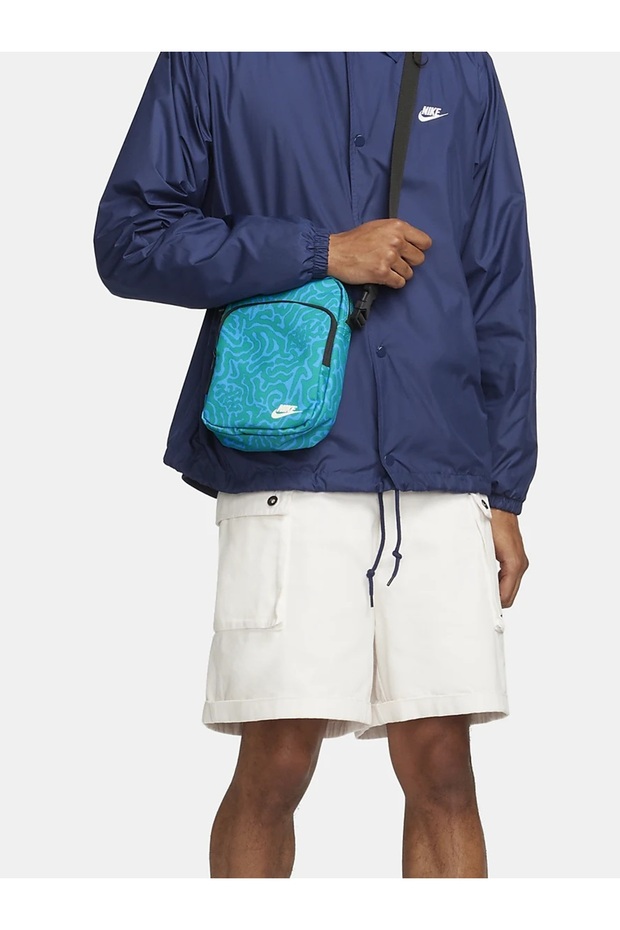 حقيبة كتف نايك منقوشة باللون الأخضر - مع حزام - 8