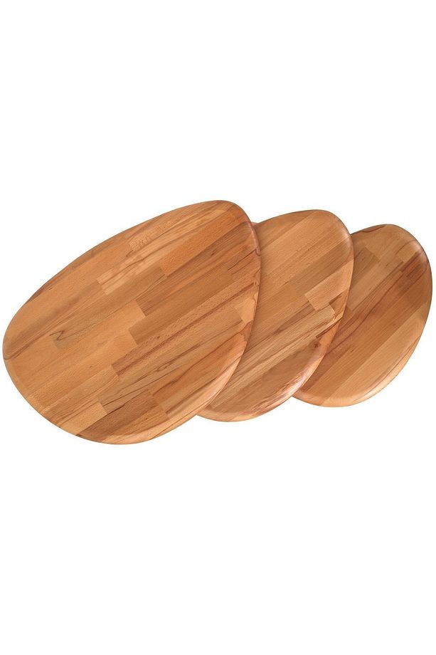 Naturel Masif Doğal Tekli, 2'li, 3'lü Zigon Sehpa Set, Modern Masif Yan Sehpa - 4