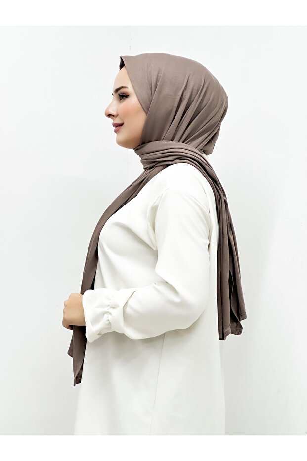 شال من القطن الممشط Efdal بلون المنك - 5