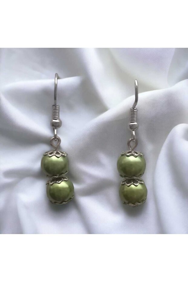 Topçik Ethnic Authentic Aesthetic Soft Vibes Vintage Fairycore Pearl Beaded Gift Dangle Earrings