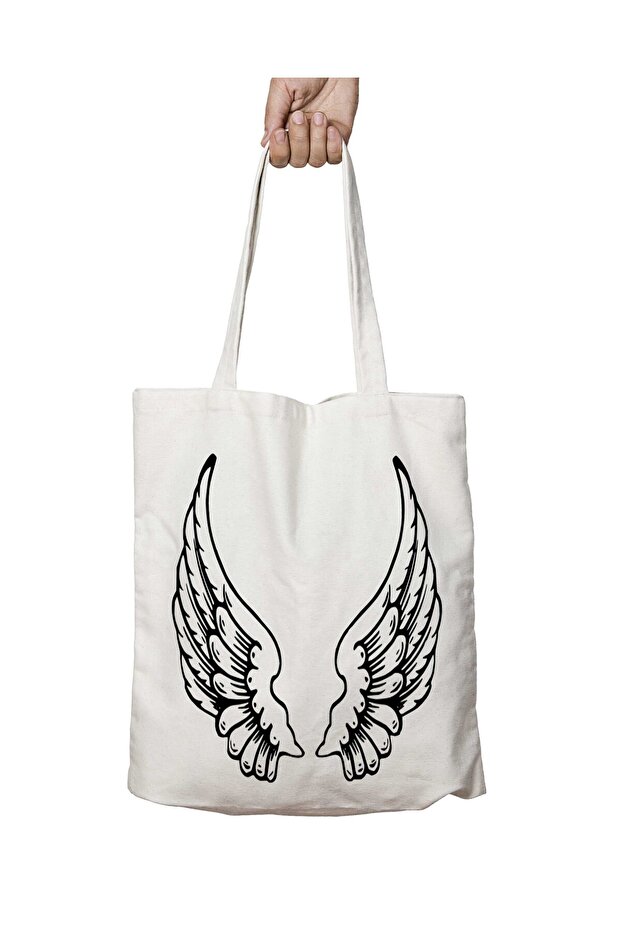 Skull-Tattoo-Png Two Sides Permanent Printed Washable School Beach Shoulder Tote Bag