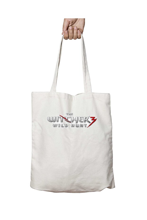Witcher 3 Patterned Washable School and Beach Shoulder Tote Bag - Two Sides Lasting Print