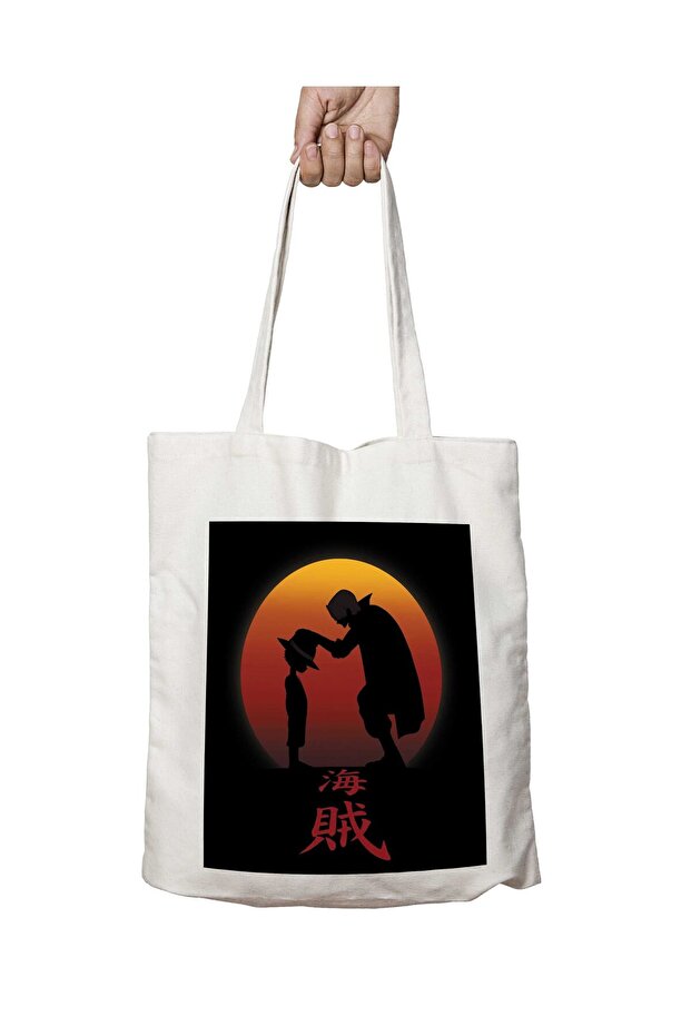 Luffy and Shanks I Will Be the Pirate King Two-Sided Permanent Printed Washable Bag