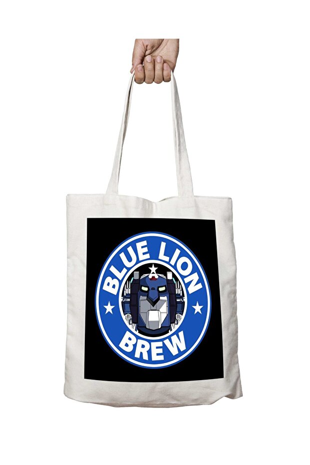 Voltron Blue Lion Brew Coffee - حقيبة كتف قابلة للغسل ومطبوعة على الجانبين